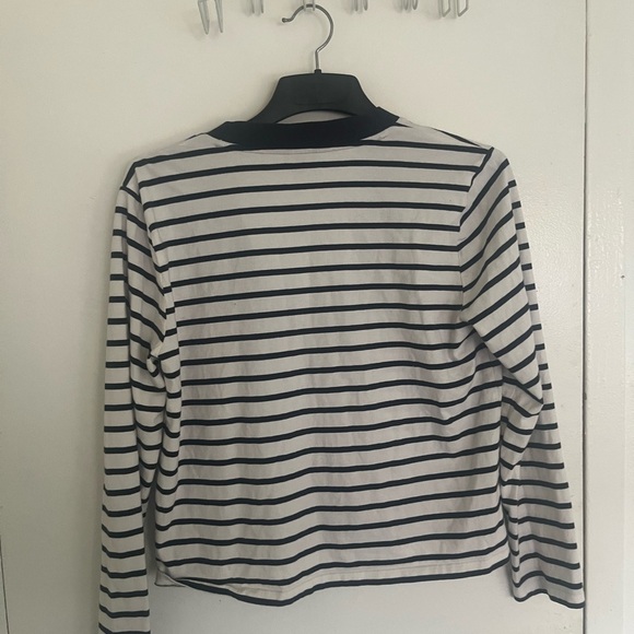 LOFT Navy and White Striped Cardigan. #preppy #nautical - Picture 2 of 6